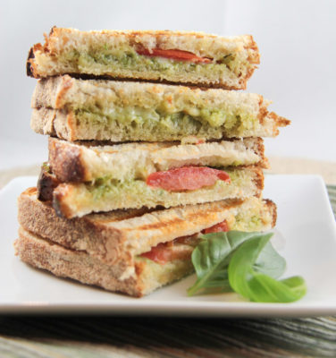 Grilled Cheese + Pesto Sandwiches