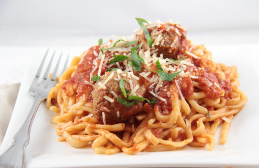 Spaghetti + Meatless Meatballs