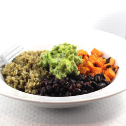 Sweet Potato + Green Rice + Black Bean Burrito Bowl