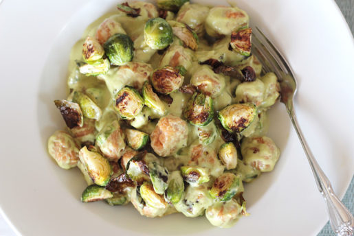 Sweet Potato Gnocchi + Roasted Brussels Sprouts