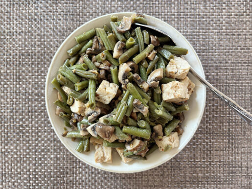 Spicy Green Beans + Mushrooms + Chicken
