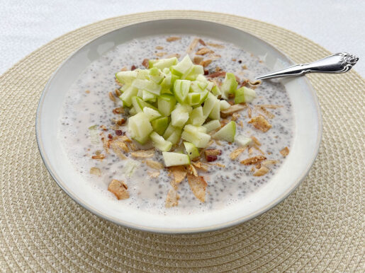 Chia Pudding + Grain-Free Granola + Apples