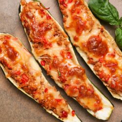 Bolognese Stuffed Zucchini Boats