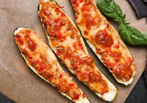 Bolognese Stuffed Zucchini Boats